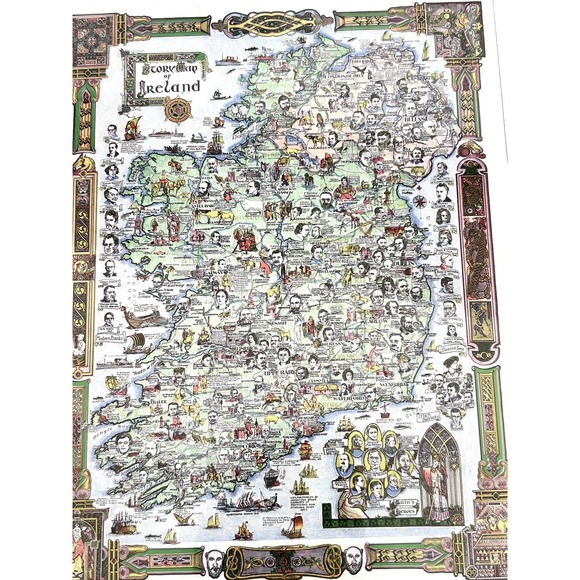 Story Map of Ireland 500 Piece Jigsaw Puzzle Pomegranate ArtPiece New Sealed - Picture 3 of 6